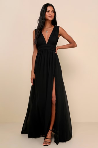 Heavenly Hues Black Maxi Dress 6