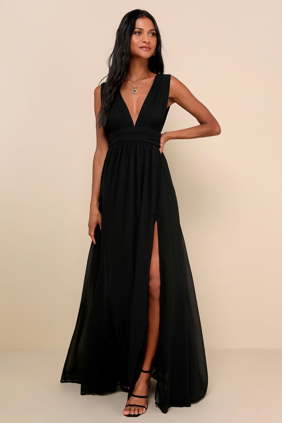 Heavenly Hues Black Maxi Dress 6
