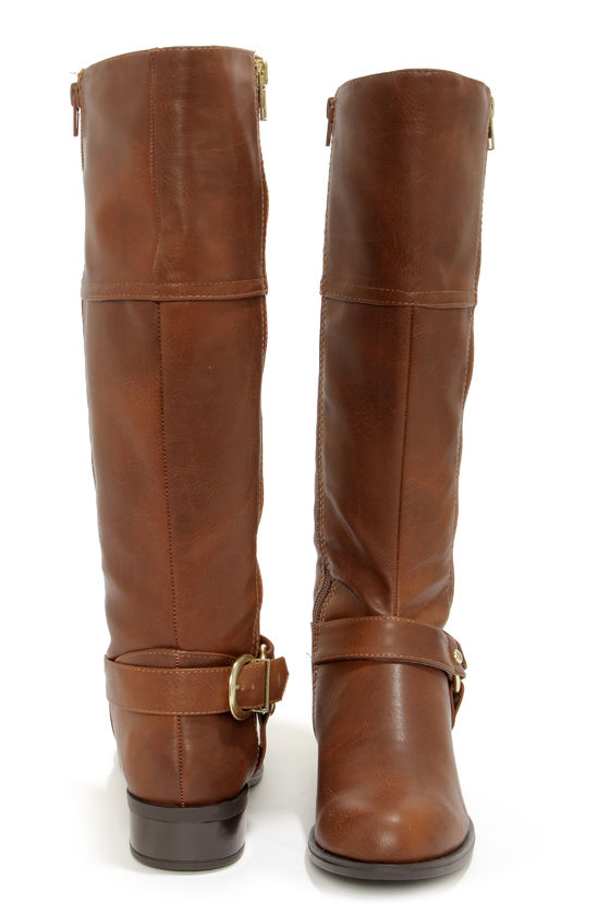 dark tan knee high boots