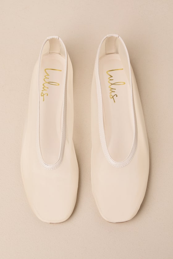 Lulus Aldan Beige Sheer Mesh Ballet Flats In Beige