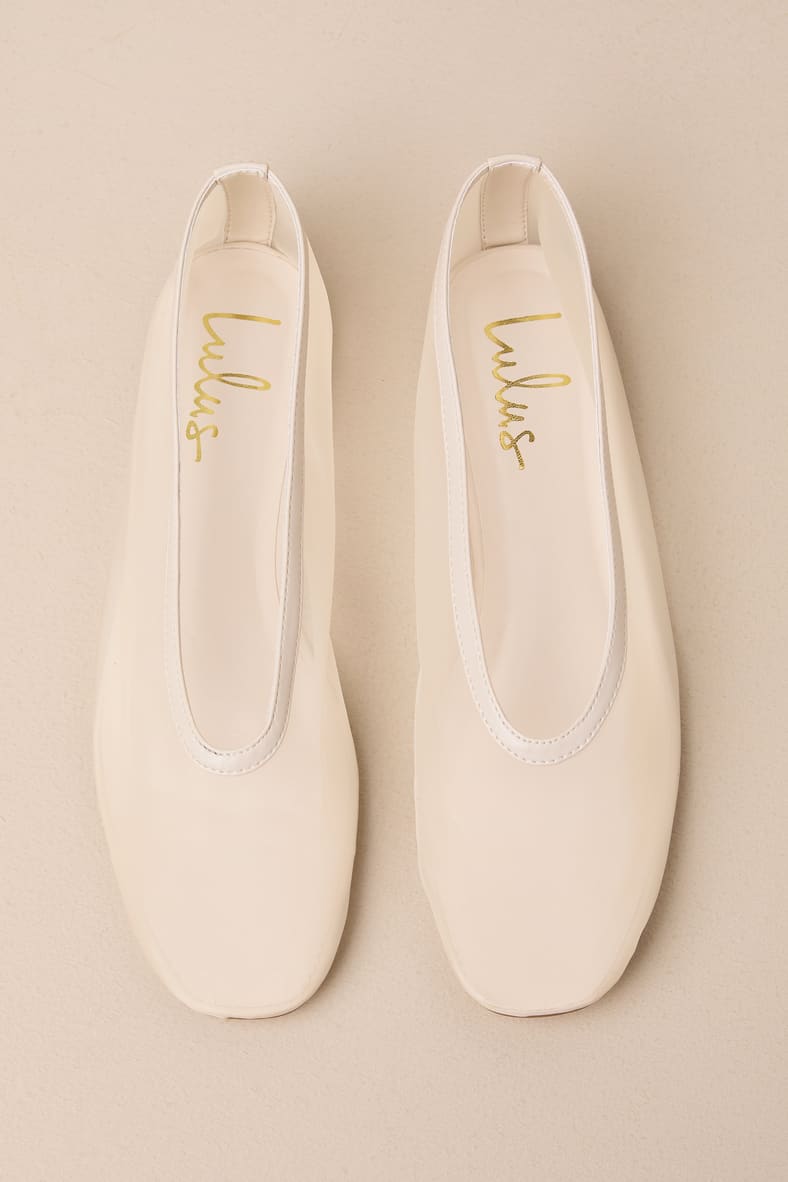 Aldan Beige Sheer Mesh Ballet Flats