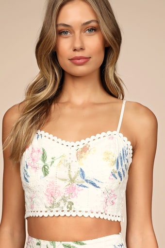 Sweet At Heart White Floral Embroidered Two-Piece Midi Dress 2