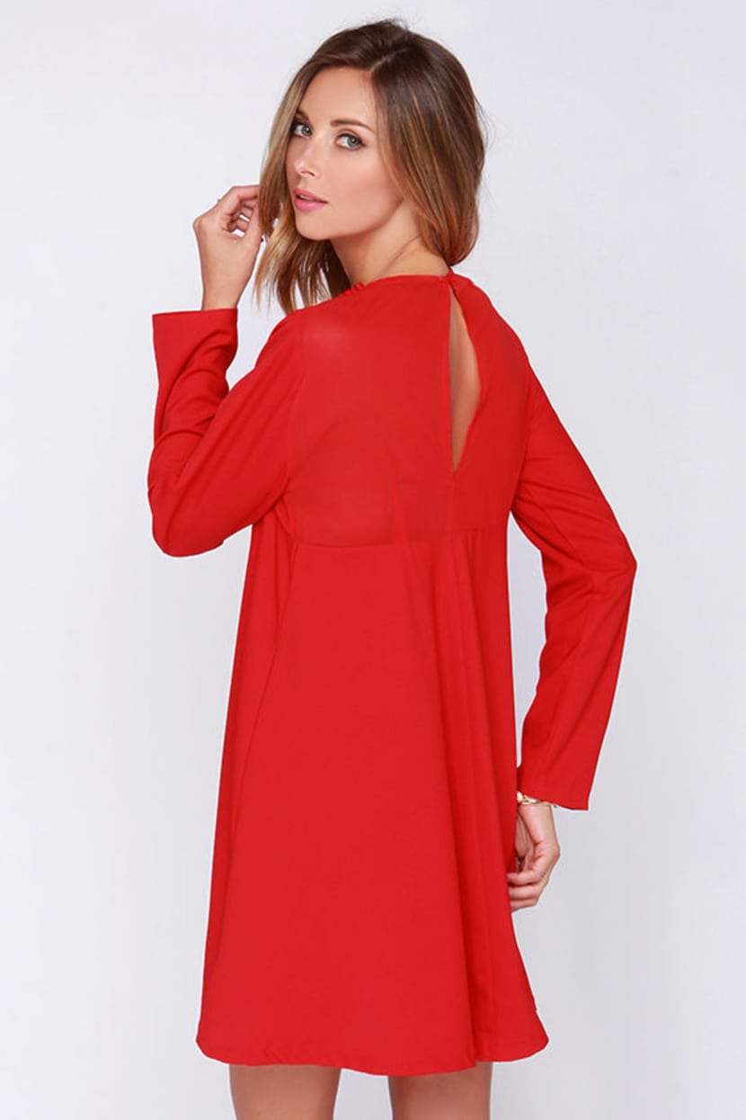 Chic Red Dress - Shift Dress - Long Sleeve Dress - $43.00 - Lulus Chic Red Dress - Shift Dress - Long Sleeve Dress - $43.00 - Lulus