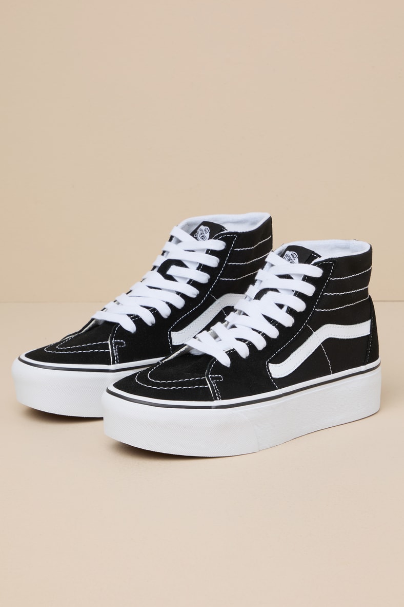 Sk8-Hi Tapered Black Suede Stackform Lace-Up Sneakers