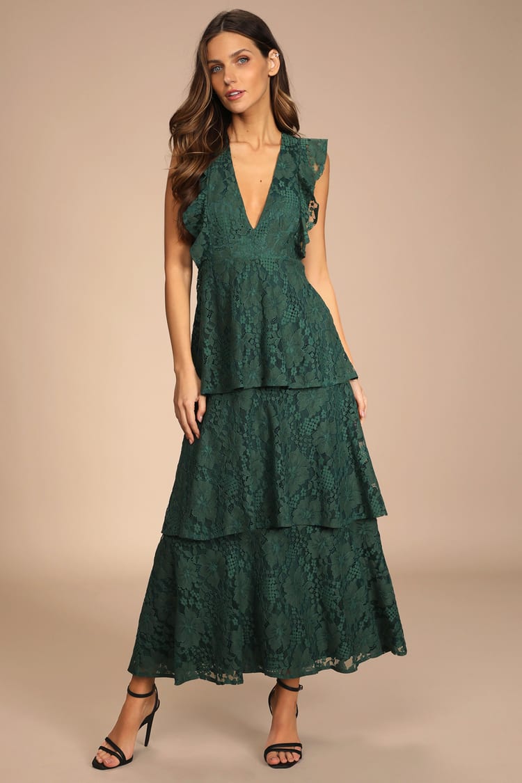 slim fit dress slacks Women's Green Embroidery Mesh Slip Maxi Dress & Reviews - Green - Dresses main image 0