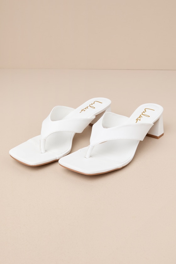 White Thong Sandals - Thong High Heel Sandals - Thong Sandals - Lulus
