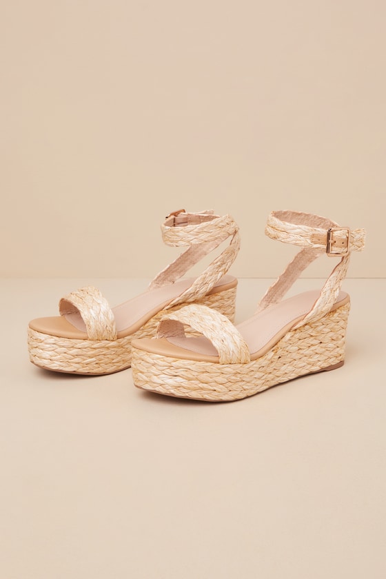 Narla woven platform wedge sandals online