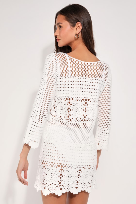 Willow Off White Crochet Swim Cover-Up 6