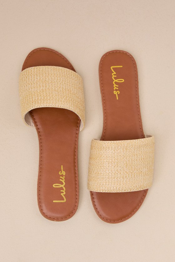 Addison Raffia Slide Sandals 3