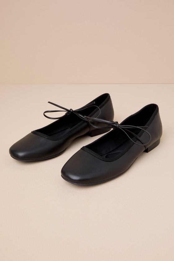 Felicitie Black Bow Ballet Flats 2