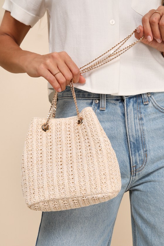 Straw mini bag in Jungle