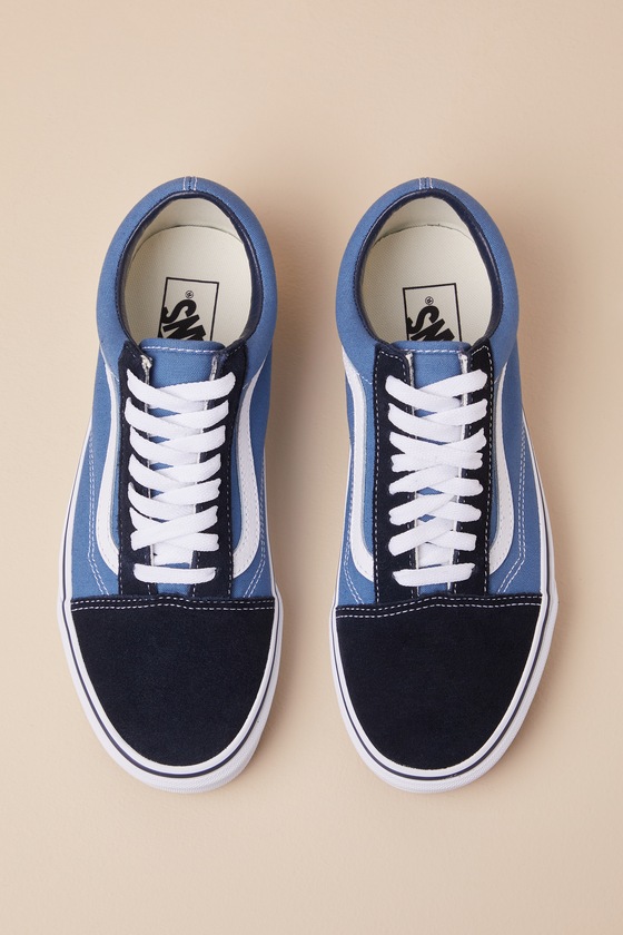 Vans Old Skool Navy Color Block Lace-up Sneakers In Navy