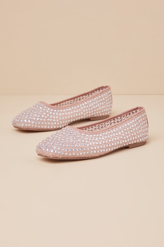 Light Pink Mesh Flats - Rhinestone Ballet Flats - Ballet Flats - Lulus Light Pink Mesh Flats - Rhinestone Ballet Flats - Ballet Flats - Lulus