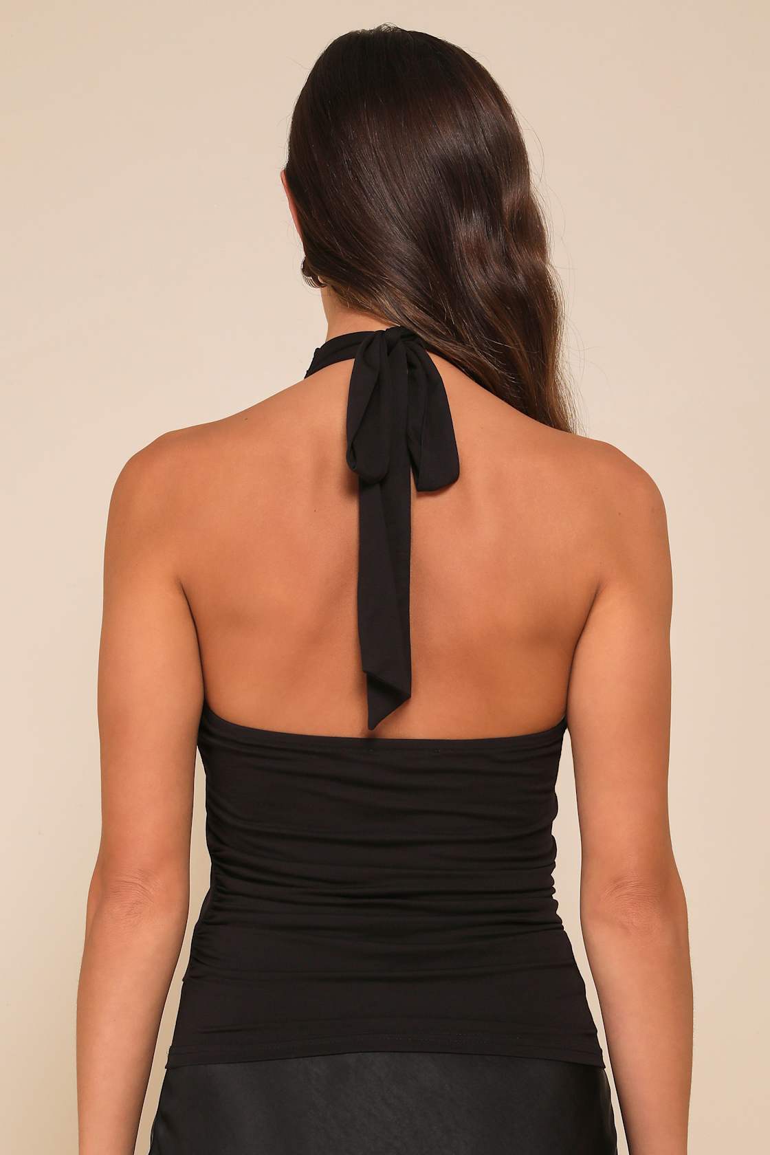 Cute Inspiration Black Sleeveless Halter Top