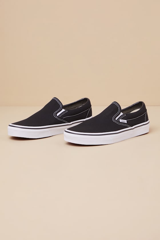 Classic Black Slip-On Sneakers