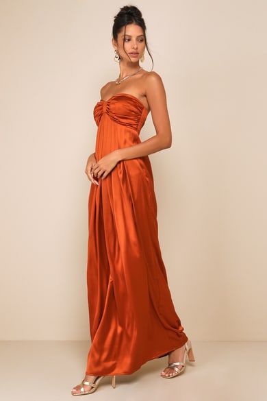 Burnt Orange & Rust Bridesmaid Dresses - Lulus