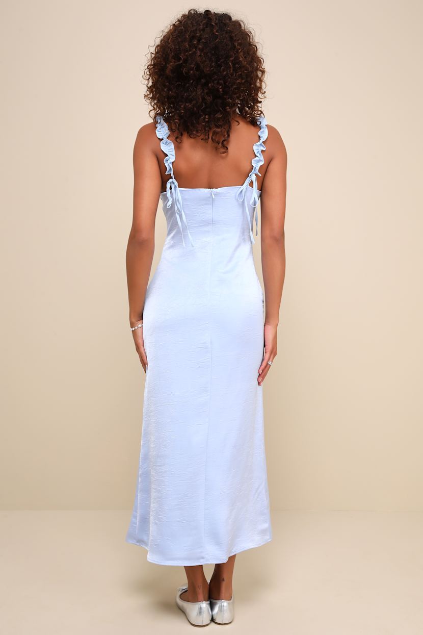 blue and white square dress Shona Joy Saunders Marine Stripe Cotton Midi Dress main image 0