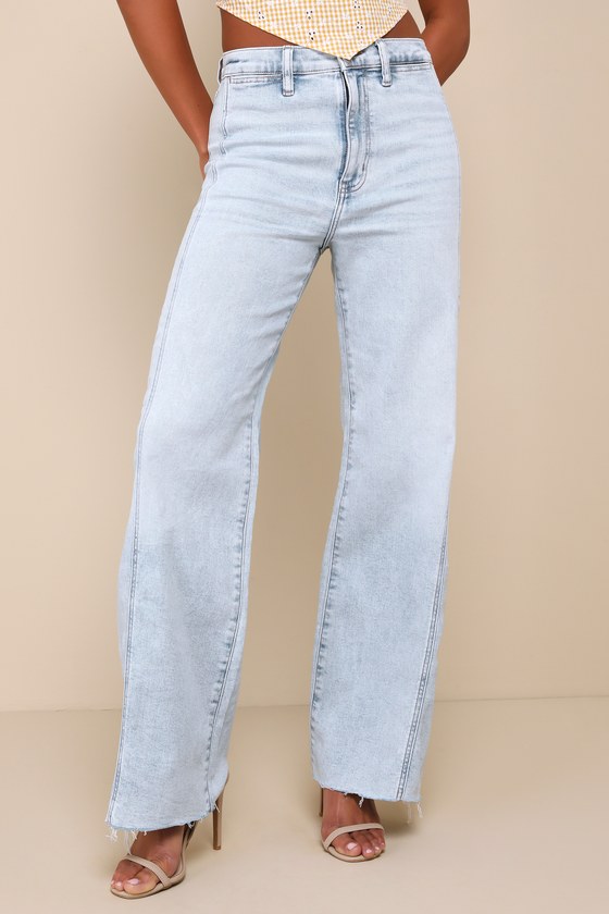Lightwash Wide Leg Denim main image 0