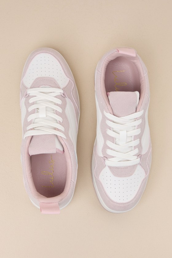 Pink and white sneakers hotsell