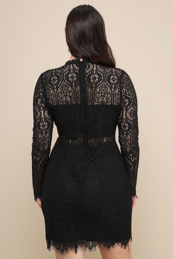 Appetite for Seduction Black Lace Long Sleeve Dress - thumbnail 6