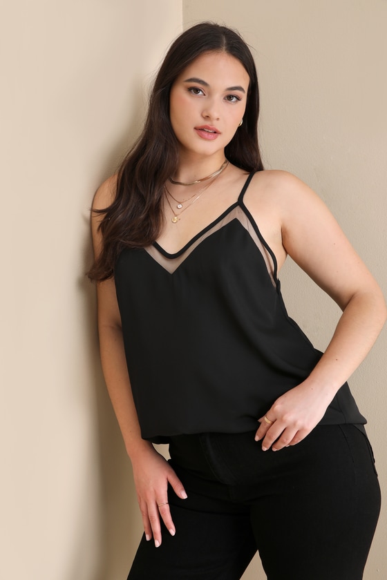 Sweet Fling Black Mesh Tank Top - thumbnail 6