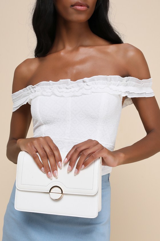 Simply Tasteful White Crossbody Bag 7