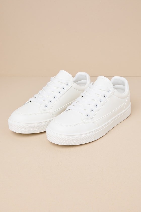 Fern White Lace-Up Shoes