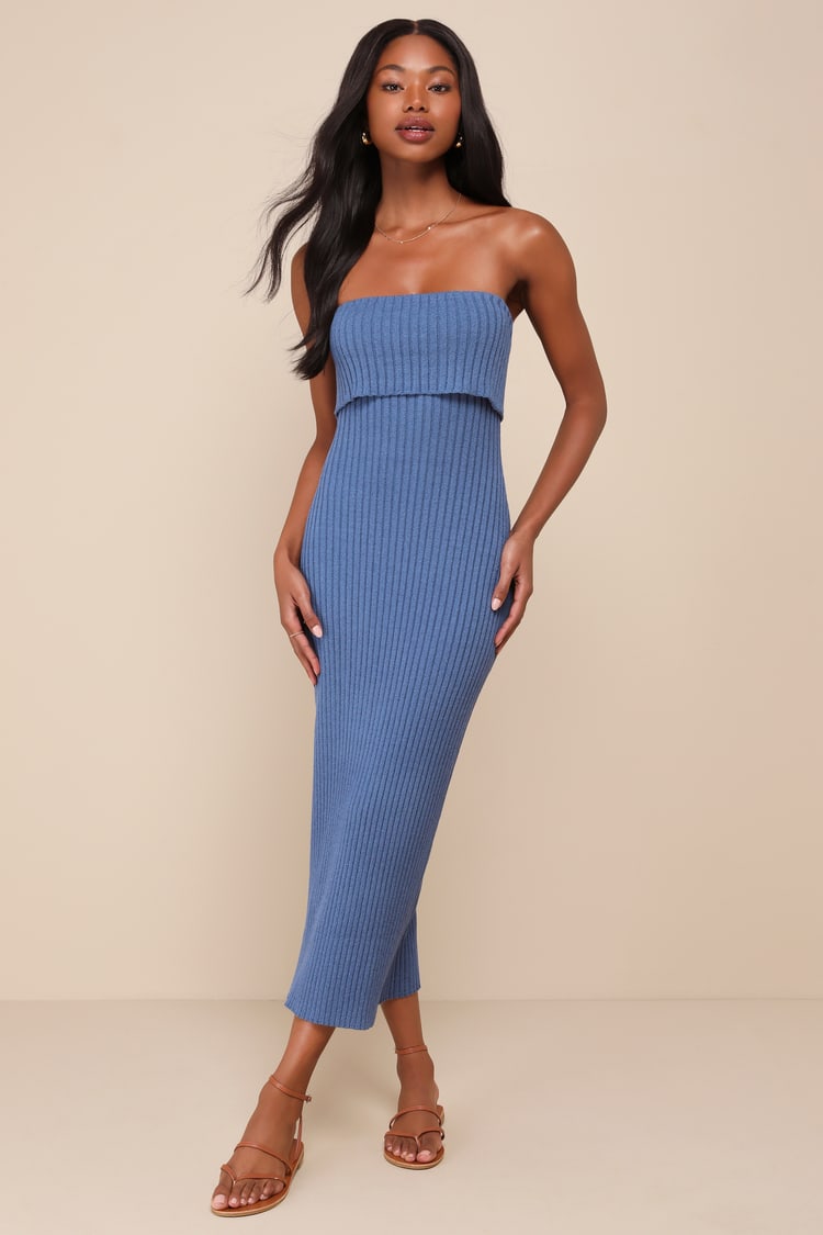 princess polly baby blue dress Otoway Bodycon Maxi Dress main image 0