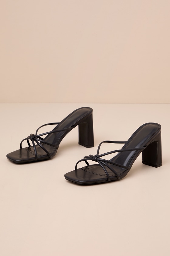 Knotted High-Heel Sandals