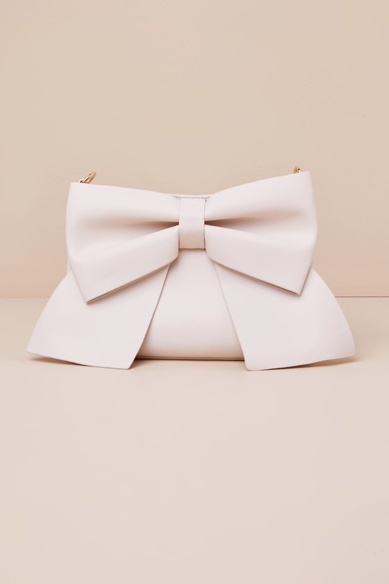 Ivory Bow Bag - Crossbody Bag - Bow Crossbody Bag - Chain Bag - Lulus