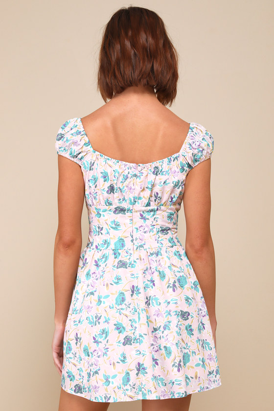 Pink Floral Bustier Dress - Dress With Pockets - Cute Mini Dress - Lulus
