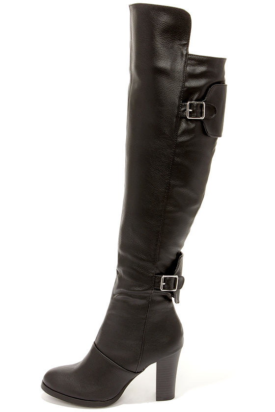 Cute Black Boots - Over the Knee Boots - OTK - $39.00 - Lulus