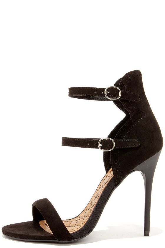 Chinese Laundry Lolita Heels - Black Heels - Ankle Strap Heels - $79.00 ...