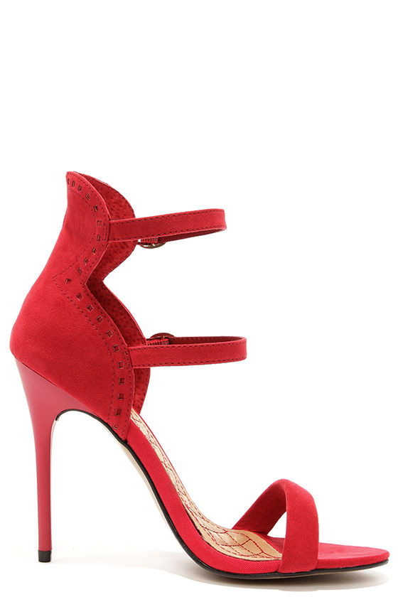 Chinese Laundry Lolita Heels - Red Heels - Ankle Strap Heels - $79.00
