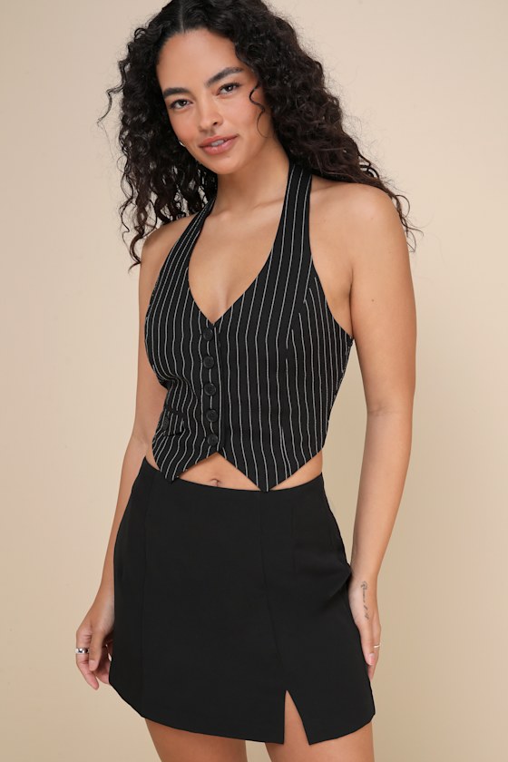 Greeting the Season Black High-Waisted Mini Skirt 6