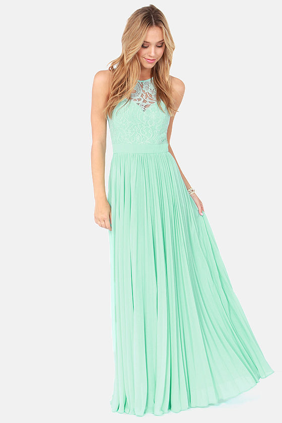 lulus mint green maxi dress