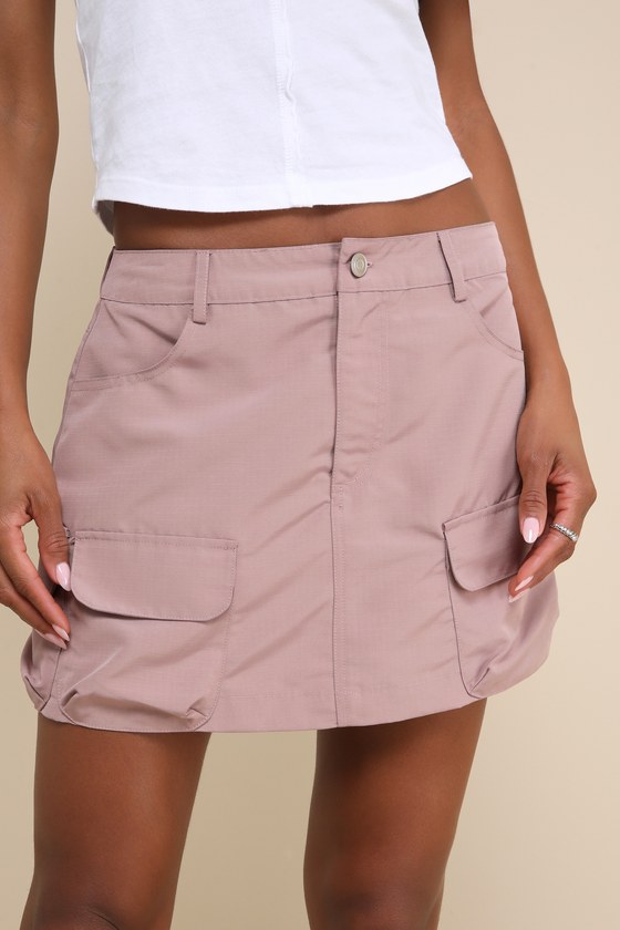 Mauve Purple Mini Skort - High-Rise Mini Skort - Cargo Mini Skort - Lulus