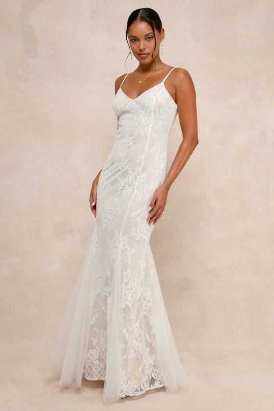 Virginia Sheer Lace Mermaid Maxi Dress main image 0