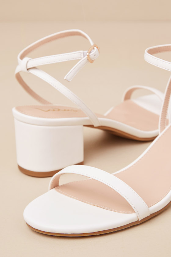 Julie White Ankle Strap Heels 6