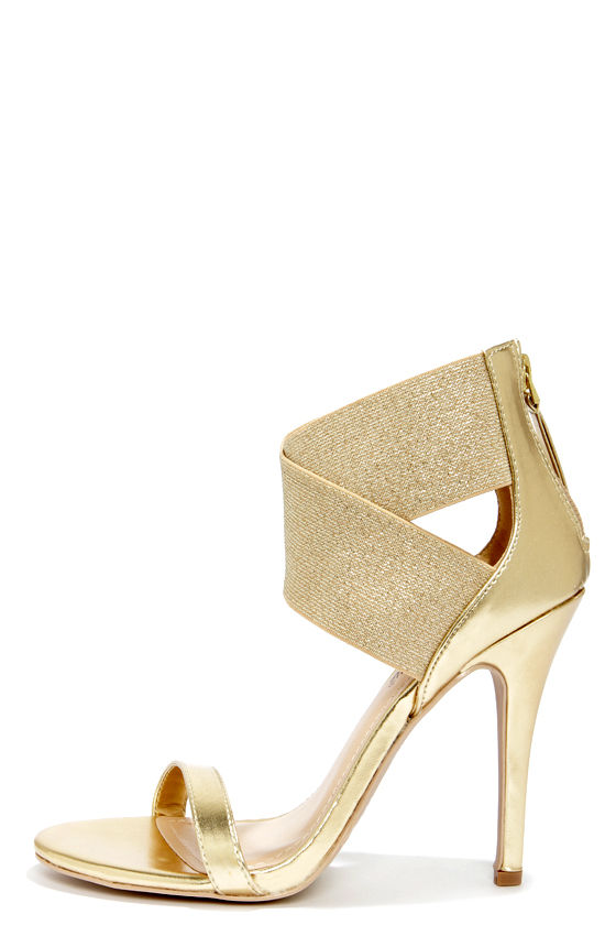 anne michelle gold heels