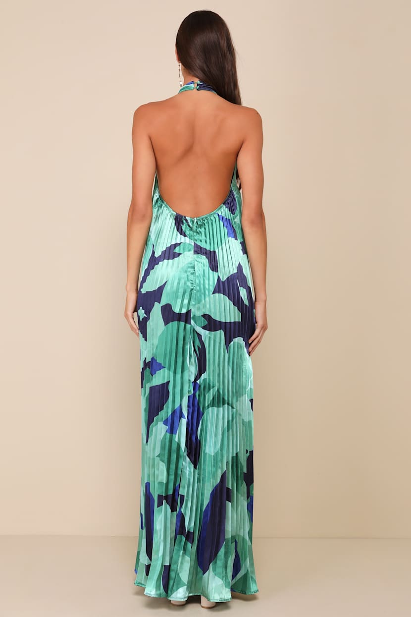 green emerald velvet dress Mae Mini Dress - Blue, Green and White main image 0