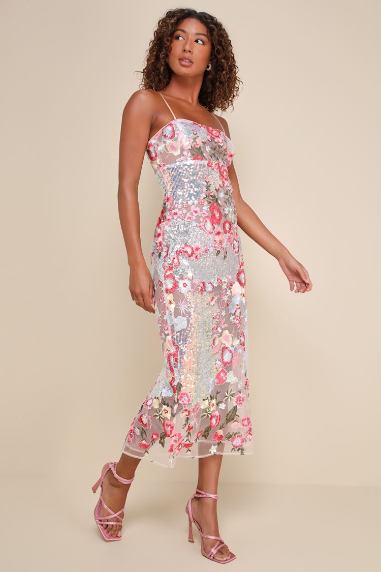 all sheer flower dress