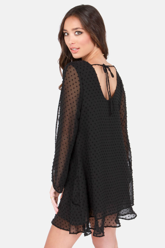 Lucy Love Tallulah Dress - Black Dress - Shift Dress - $75.00