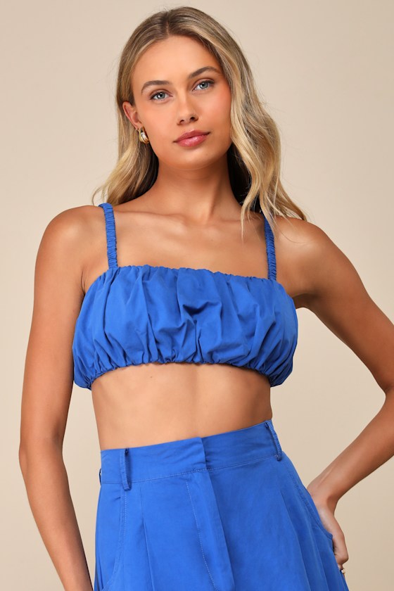 Lulus Compelling Aesthetic Blue Ombre Two-piece Sleeveless Midi Dress In Blue