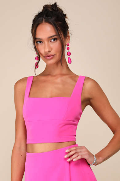 hot pink dress with bow Ellie Hot Pink Strapless Mini Dress - US 4 main image 1