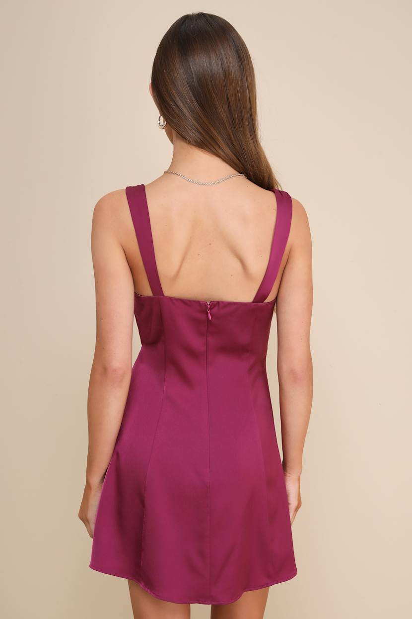knee length dresses for ladies Mini Dress Plum Harriet Long Sleeve Mini Dress Size 2 main image 0