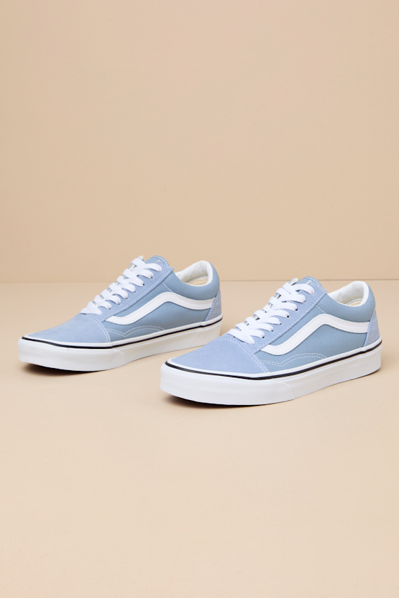 Old Skool Color Theory Dusty Blue Suede Lace-Up Sneakers 2