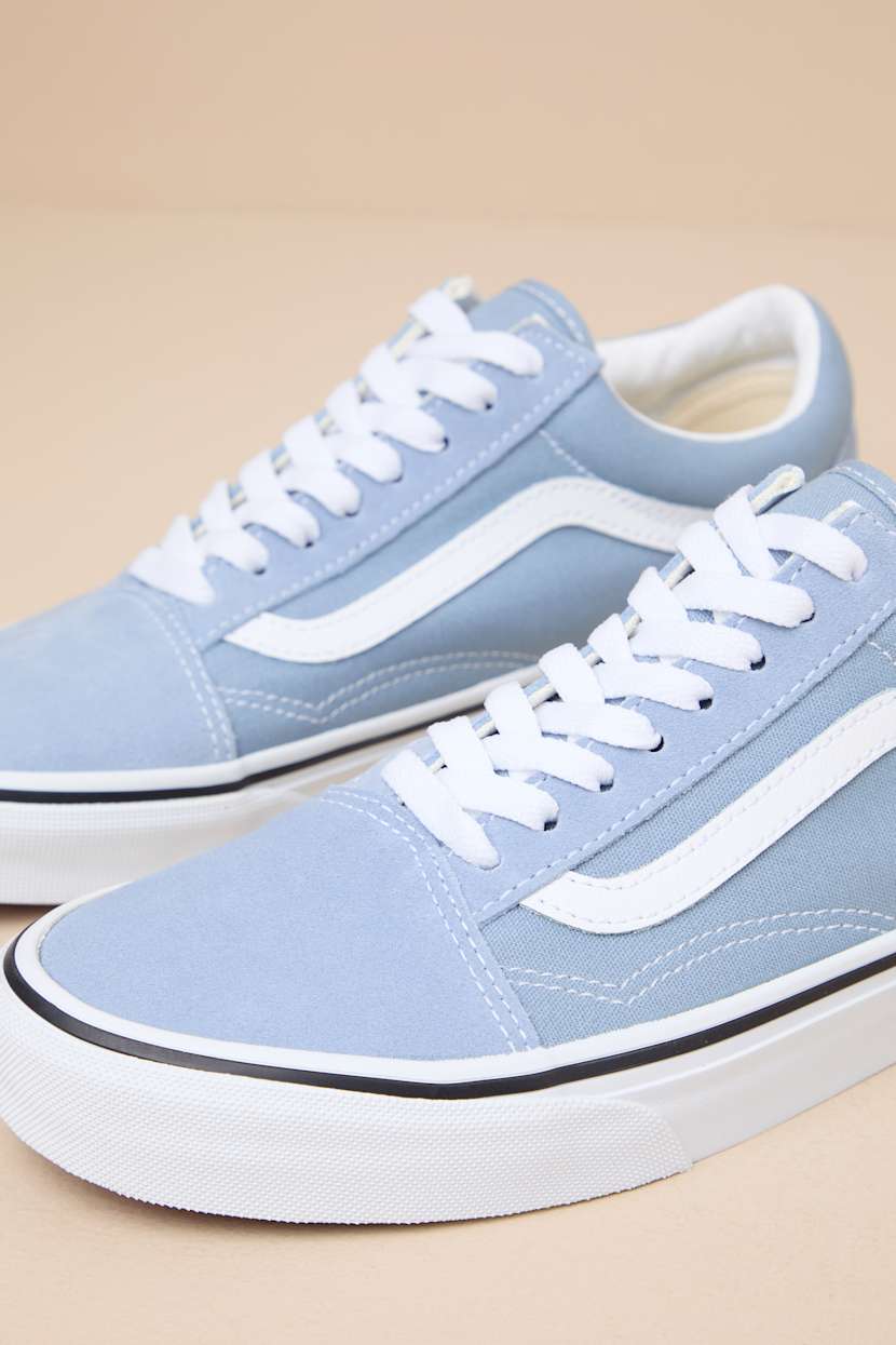 Vans Old Skool Color Theory - Dusty Blue Sneakers - Skate Shoes - Lulus