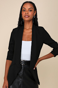 Miss Punctuality Black Lightweight Blazer 9