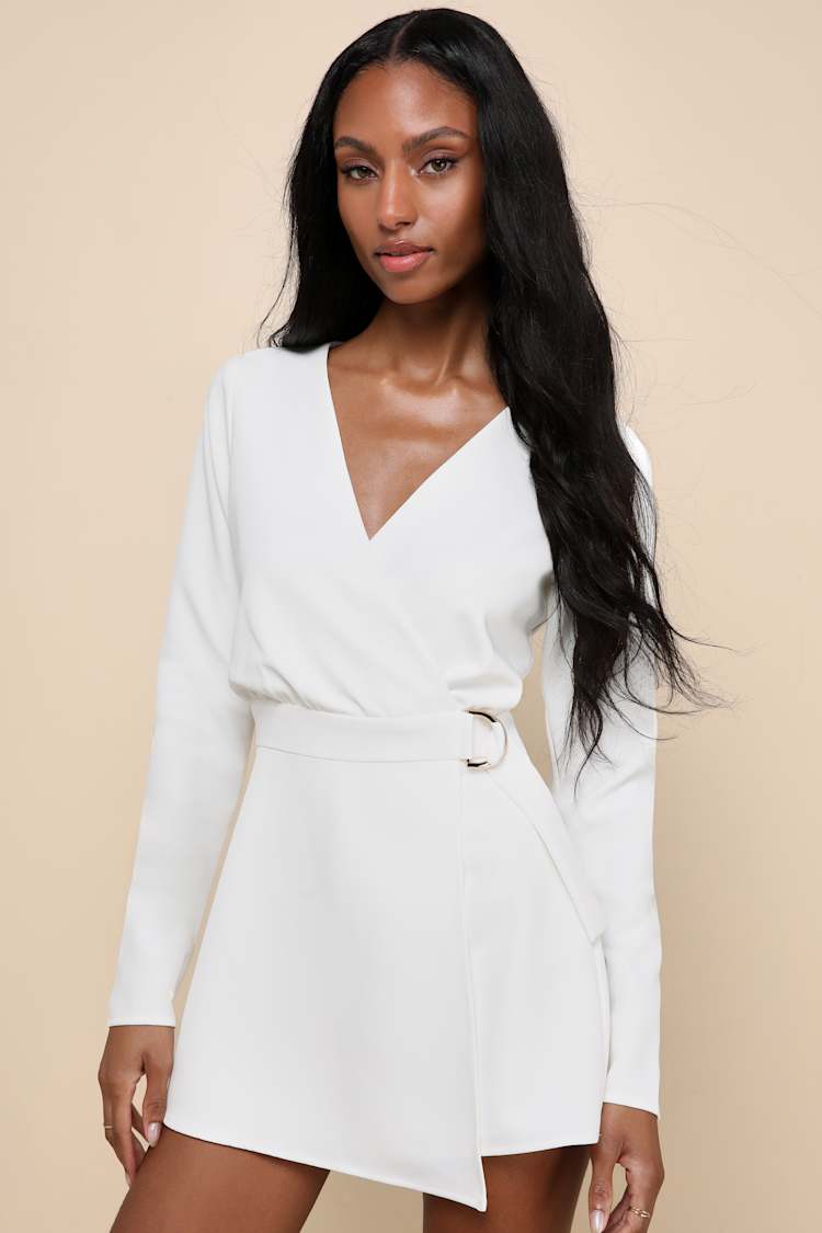 knee length dresses for ladies Soulful Bliss Long Sleeve Romper